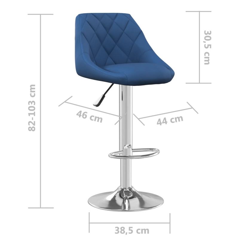 Casa si Gradina - Mobilier - Scaune si fotolii - Scaune - Scaune de bar, 2 buc., albastru, catifea - Infinity.ro