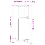 Casa si Gradina - Mobilier - Mobilier baie - Corpuri baie - Dulap de baie, stejar maro, 30x30x100 cm, lemn prelucrat - Infinity.ro