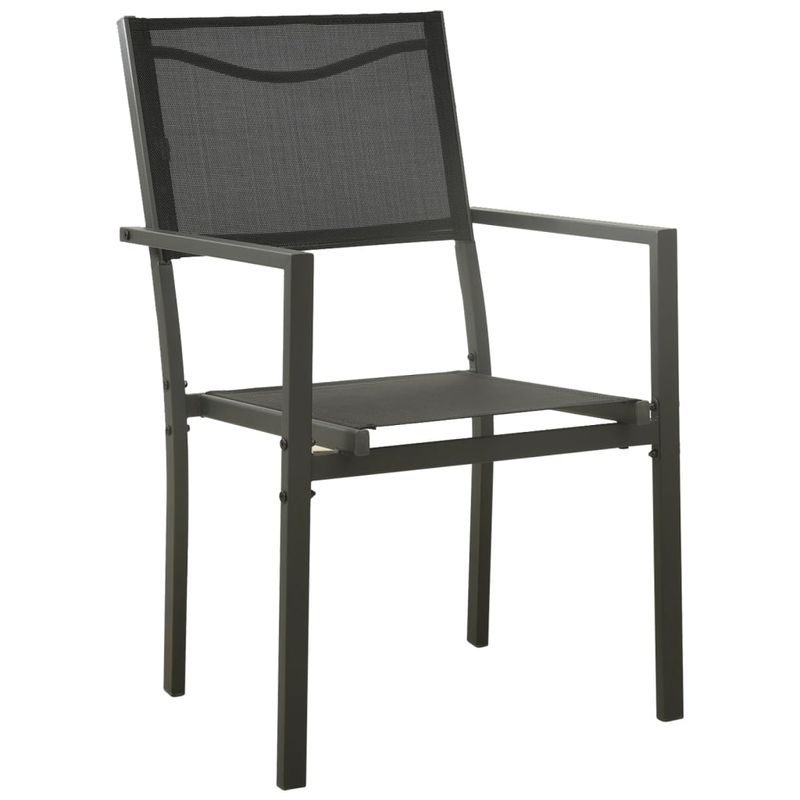 Casa si Gradina - Gradina si terasa - Mobilier exterior - Seturi mobila gradina - Set mobilier de gradina, 9 piese, negru, otel si textilena - Infinity.ro