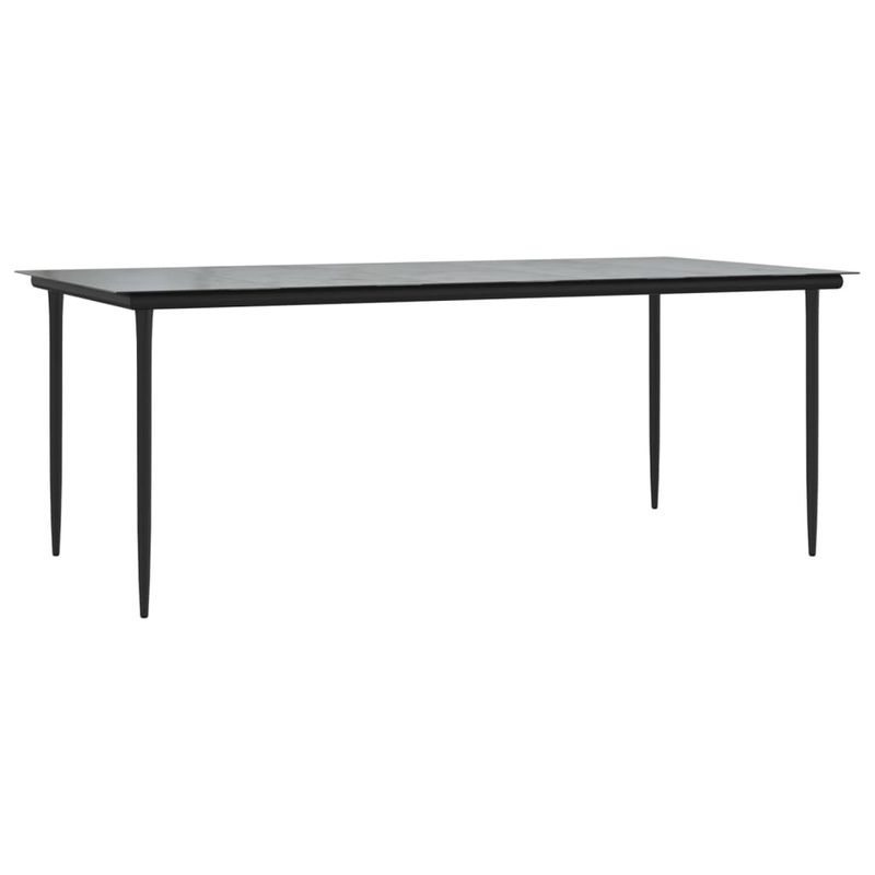 Casa si Gradina - Gradina si terasa - Mobilier exterior - Seturi mobila gradina - Set mobilier de gradina, 9 piese, negru, otel si textilena - Infinity.ro