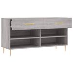 Casa si Gradina - Mobilier - Organizare si depozitare - Organizator incaltaminte - Banca de pantofi, gri sonoma, 102x35x55 cm, lemn prelucrat - Infinity.ro