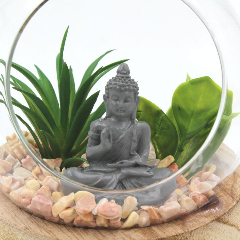 Casa si Gradina - Decoratiuni - Obiecte decorative - Accesorii decorative - Glob decorativ sticla cu Buddha 12cm - Infinity.ro