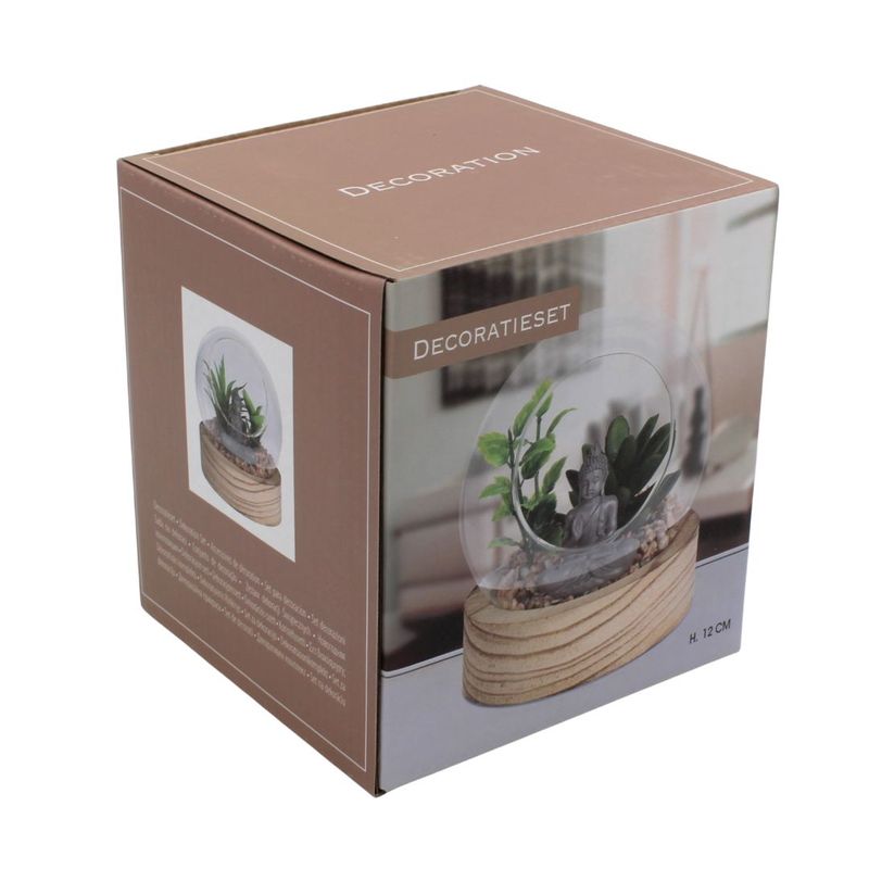 Casa si Gradina - Decoratiuni - Obiecte decorative - Accesorii decorative - Glob decorativ sticla cu Buddha 12cm - Infinity.ro