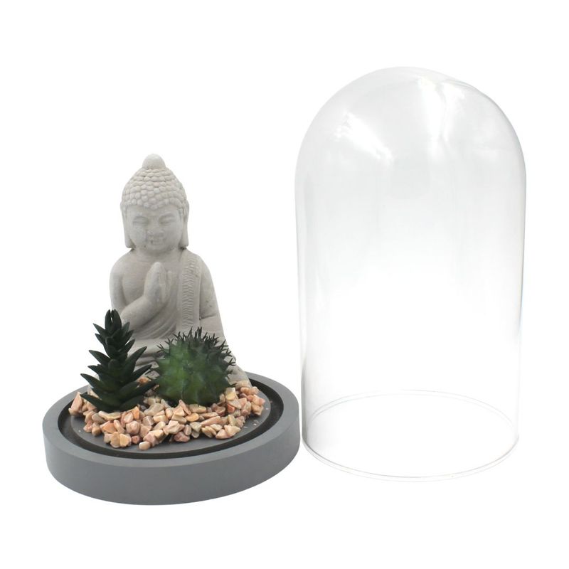 Casa si Gradina - Decoratiuni - Obiecte decorative - Accesorii decorative - Glob decorativ sticla Buddha plante 21cm - Infinity.ro