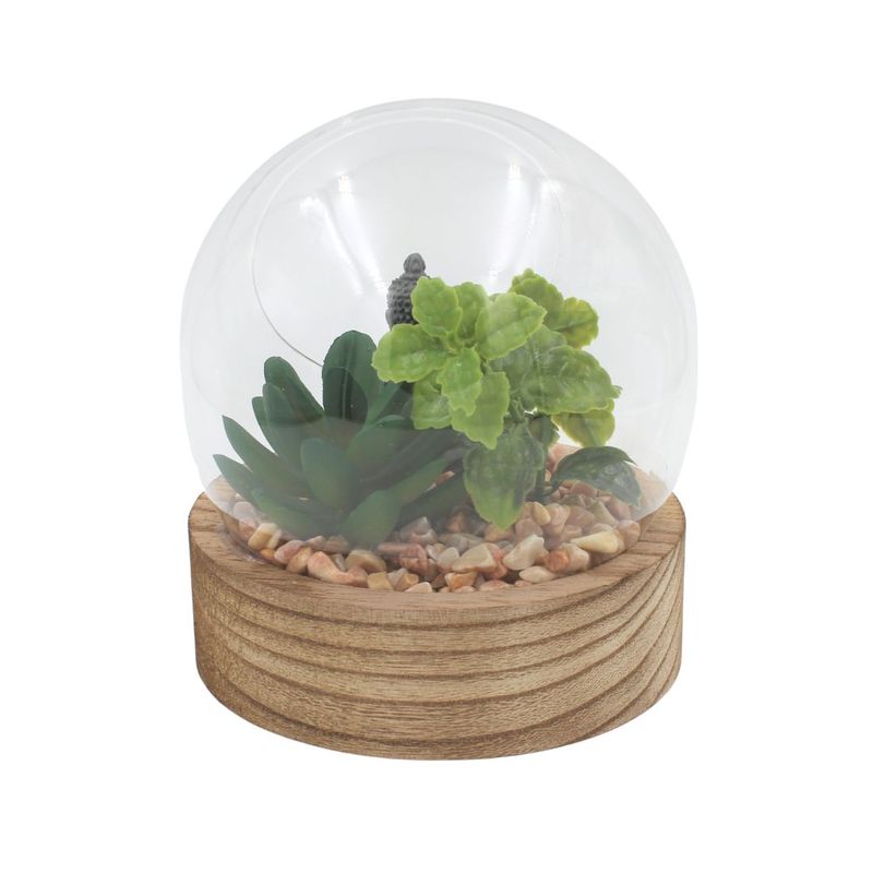 Casa si Gradina - Decoratiuni - Obiecte decorative - Accesorii decorative - Glob decorativ sticla Buddha plante 12cm - Infinity.ro