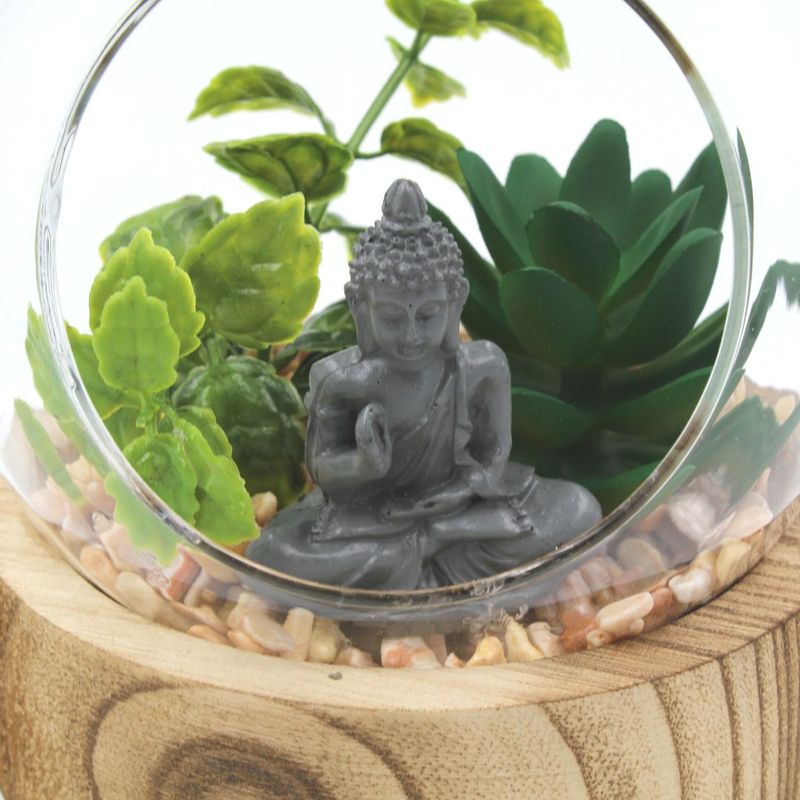 Casa si Gradina - Decoratiuni - Obiecte decorative - Accesorii decorative - Glob decorativ sticla Buddha plante 12cm - Infinity.ro