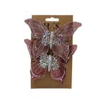 Casa si Gradina - Decoratiuni - Decoratiuni de sezon - Set fluturi decorativi cu clips roz-violet - Infinity.ro