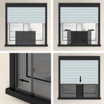 Casa si Gradina - Textile si covoare - Perdele si draperii - Perdele - Plasa insecte extensibila ferestre, antracit, (100-193)x75 cm - Infinity.ro