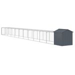 Petshop - Accesorii petshop - Culcusuri si custi - Custi interior si exterior - Cotet de pui cu incinta antracit 117x1221x123cm otel galvanizat - Infinity.ro