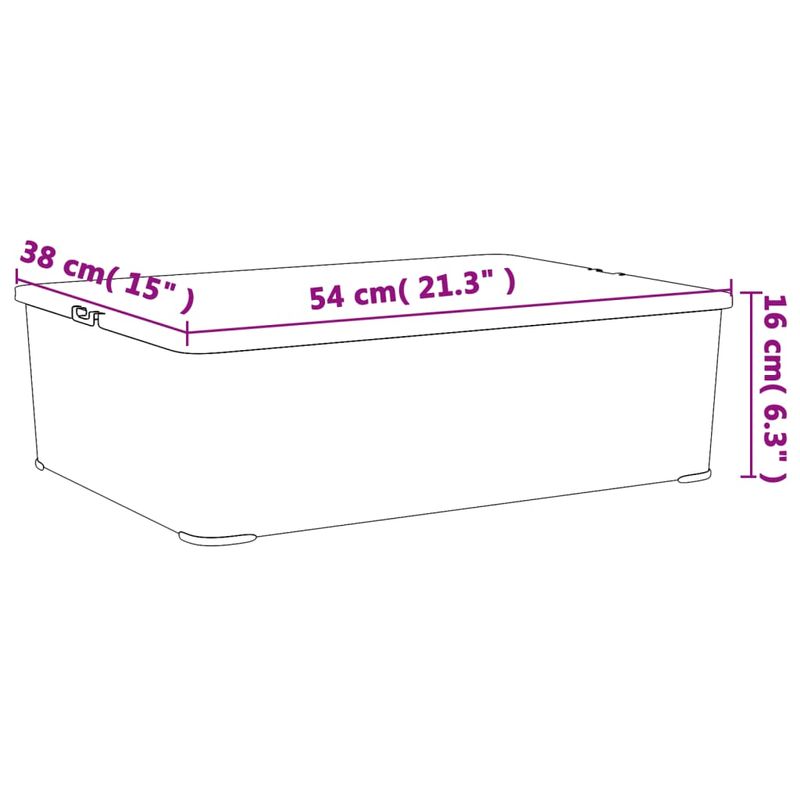 Casa si Gradina - Mobilier - Organizare si depozitare - Cutii depozitare - Cutii de depozitare din plastic, 6 buc., 25 L, stivuibile - Infinity.ro