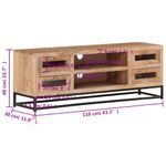Casa si Gradina - Mobilier - Comode si corpuri - Comode - Comoda TV, 110x30x40 cm, lemn masiv de acacia - Infinity.ro