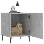 Casa si Gradina - Mobilier - Comode si corpuri - Noptiere - Noptiere, 2 buc., gri beton, 40x40x50 cm, lemn compozit - Infinity.ro