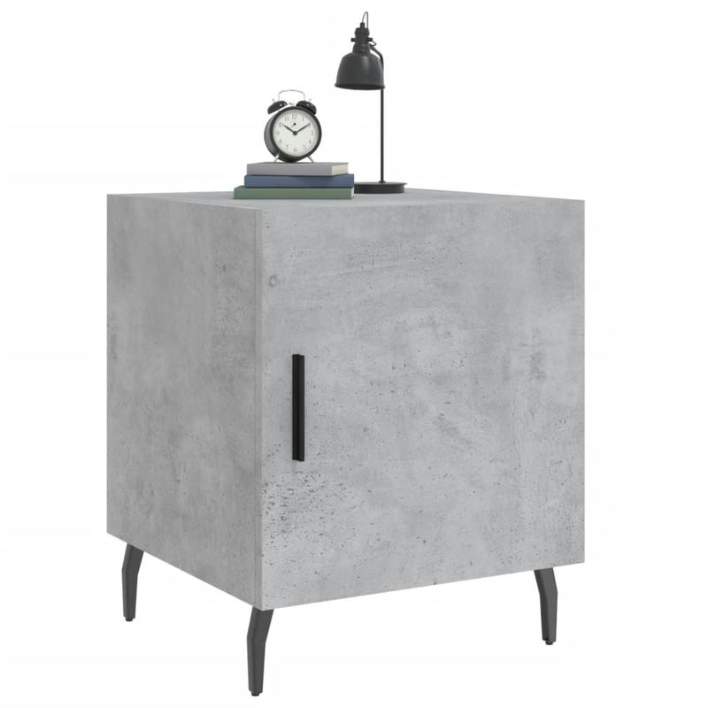Casa si Gradina - Mobilier - Comode si corpuri - Noptiere - Noptiere, 2 buc., gri beton, 40x40x50 cm, lemn compozit - Infinity.ro
