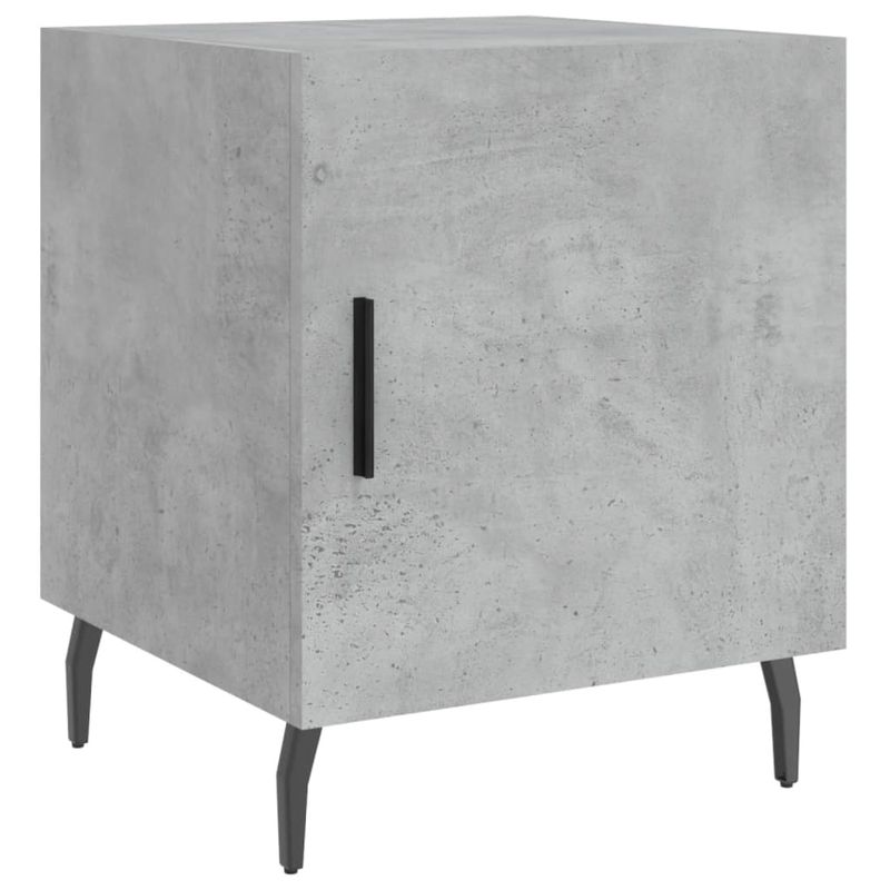 Casa si Gradina - Mobilier - Comode si corpuri - Noptiere - Noptiere, 2 buc., gri beton, 40x40x50 cm, lemn compozit - Infinity.ro