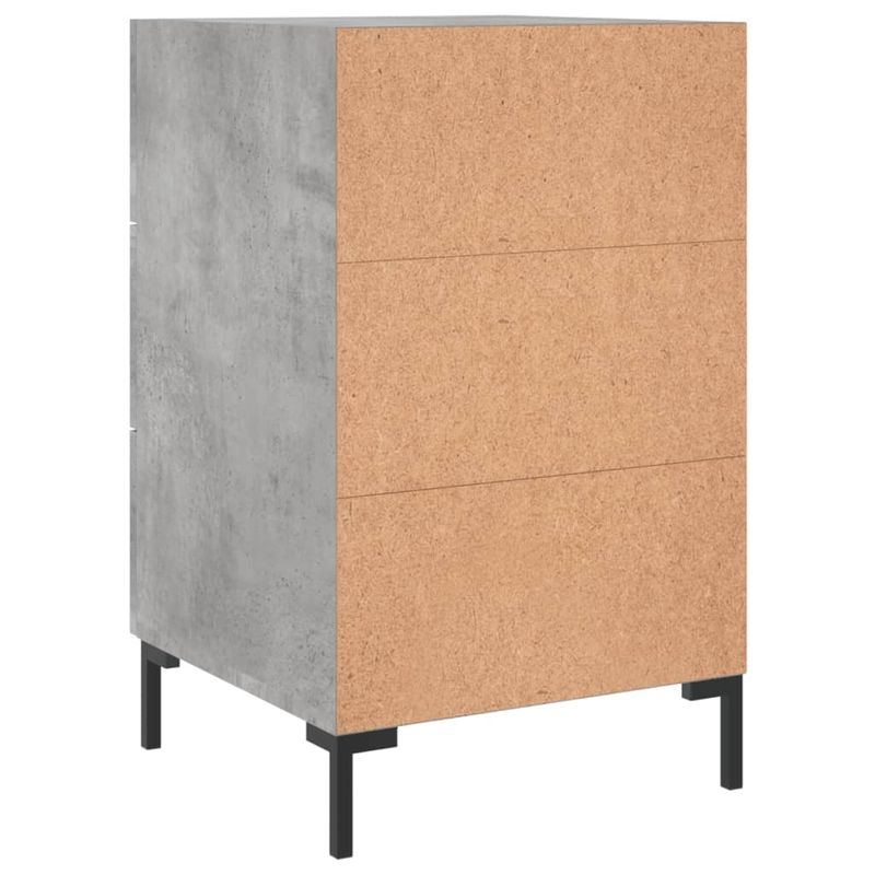 Casa si Gradina - Mobilier - Comode si corpuri - Noptiere - Noptiera, gri beton, 40x40x66 cm, lemn compozit - Infinity.ro