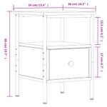 Casa si Gradina - Mobilier - Comode si corpuri - Noptiere - Noptiera, gri sonoma, 34x36x50 cm, lemn compozit - Infinity.ro