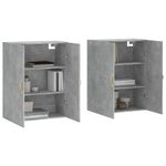 Casa si Gradina - Mobilier - Comode si corpuri - Comode - Dulap cu montaj pe perete, 2 buc, gri beton, 69,5x34x90 cm, model auriu model frunză - Infinity.ro