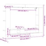 Casa si Gradina - Mobilier - Comode si corpuri - Comode - Comoda TV, stejar sonoma, 152x22x113 cm, lemn compozit - Infinity.ro