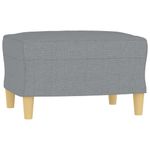 Casa si Gradina - Mobilier - Scaune si fotolii - Fotolii - Fotoliu canapea cu taburet, gri deschis, 60 cm, textil - Infinity.ro