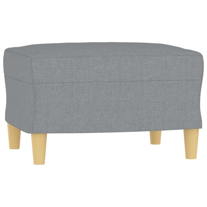Casa si Gradina - Mobilier - Scaune si fotolii - Fotolii - Fotoliu canapea cu taburet, gri deschis, 60 cm, textil - Infinity.ro