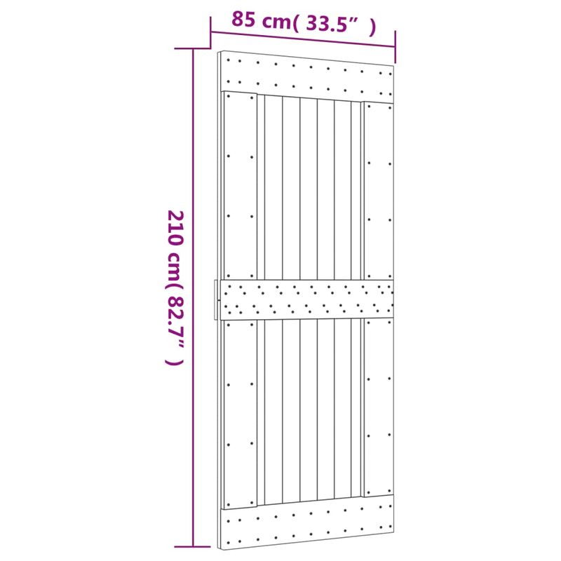 Casa si Gradina - Constructii - Usi interior, exterior si garaj - Usi interior - Usa glisanta cu set de feronerie 85x210 cm, lemn masiv de pin - Infinity.ro