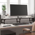PC, gaming si accesorii - Desktop PC & monitoare - Accesorii monitoare - Suport pentru monitor, gri sonoma, 105x23x15,5 cm lemn compozit - Infinity.ro