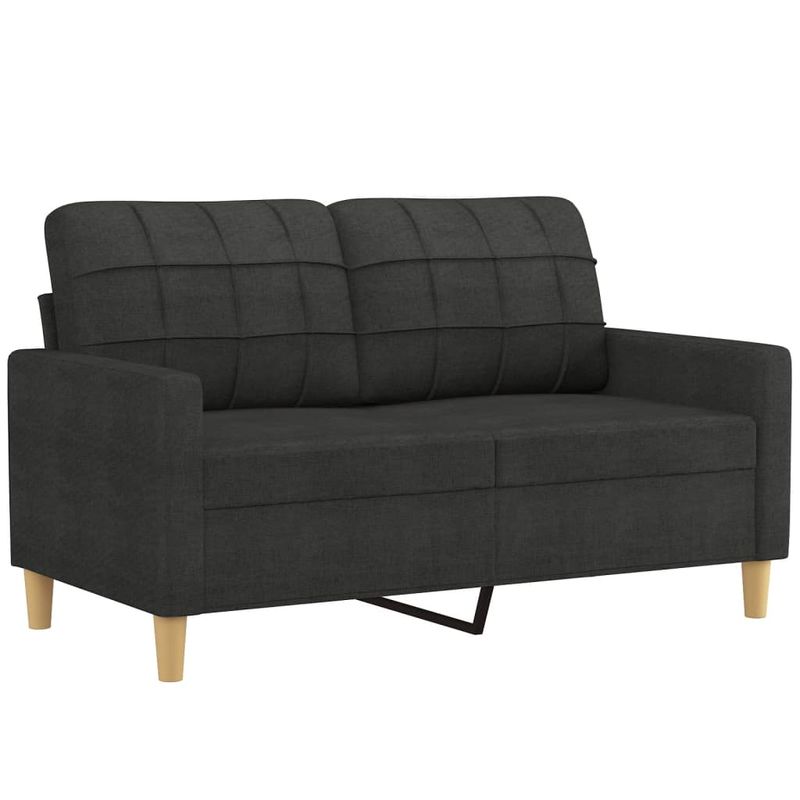 Casa si Gradina - Mobilier - Seturi de mobilier - Seturi living - Set de canapele cu perne, 4 piese, negru, material textil - Infinity.ro