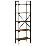 Casa si Gradina - Mobilier - Biblioteci si rafturi - Biblioteci - Biblioteca cu 5 niveluri, stejar fumuriu, 56x31,5x174 cm, lemn - Infinity.ro