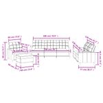 Casa si Gradina - Mobilier - Seturi de mobilier - Seturi living - Set de canapele cu perne, 4 piese, negru, material textil - Infinity.ro