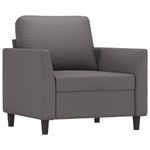 Casa si Gradina - Mobilier - Seturi de mobilier - Seturi living - Set de canapele cu perne, 3 piese, gri, piele ecologica - Infinity.ro