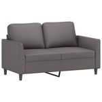 Casa si Gradina - Mobilier - Seturi de mobilier - Seturi living - Set de canapele cu perne, 3 piese, gri, piele ecologica - Infinity.ro