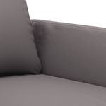 Casa si Gradina - Mobilier - Seturi de mobilier - Seturi living - Set de canapele cu perne, 3 piese, gri, piele ecologica - Infinity.ro