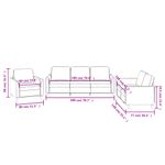 Casa si Gradina - Mobilier - Seturi de mobilier - Seturi living - Set de canapele cu perne, 3 piese, gri, piele ecologica - Infinity.ro