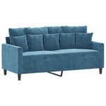 Casa si Gradina - Mobilier - Seturi de mobilier - Seturi living - Set de canapele cu perne, 2 piese, albastru, catifea - Infinity.ro