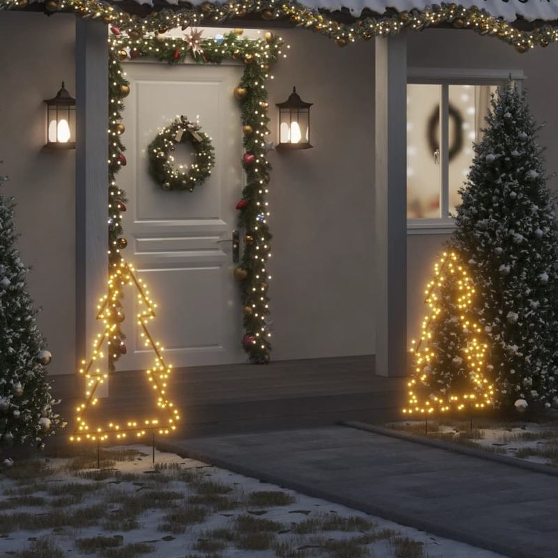 Casa si Gradina - Decoratiuni - Decoratiuni de sezon - Decoratiune brad cu lumini de Crăciun cu tarusi, 115 LED, 90 cm, model fără panglică - Infinity.ro