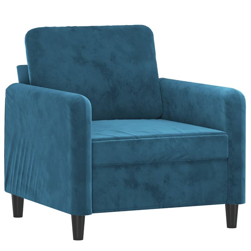 Casa si Gradina - Mobilier - Seturi de mobilier - Seturi living - Set de canapele, 3 piese, albastru, catifea - Infinity.ro