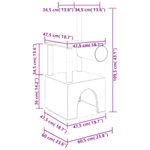 Petshop - Accesorii petshop - Jucarii animale - Ansambluri de joaca - Ansamblu de pisici cu stalpi din funie de sisal, crem, 109,5 cm - Infinity.ro