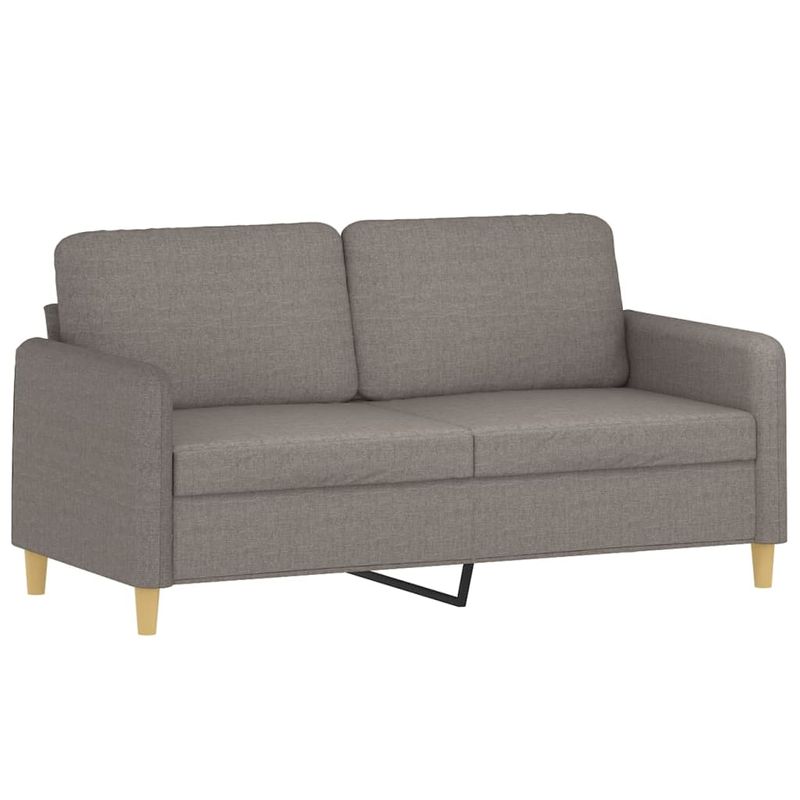 Casa si Gradina - Mobilier - Seturi de mobilier - Seturi living - Set de canapele cu perne, 2 piese, gri taupe, textil - Infinity.ro