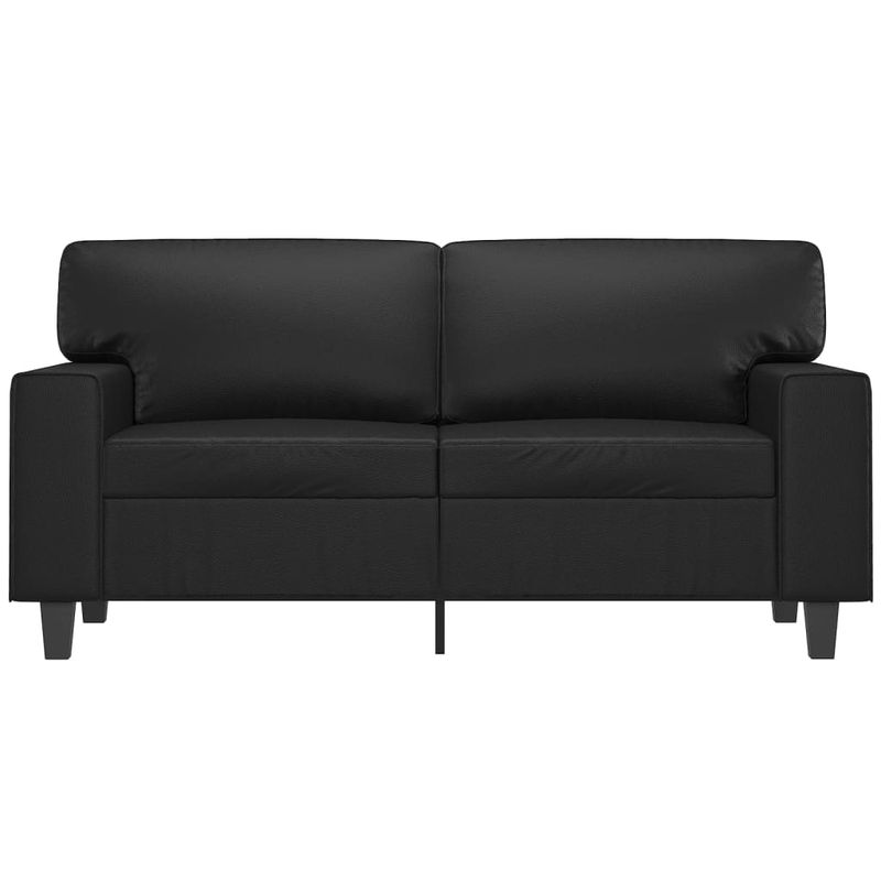 Casa si Gradina - Mobilier - Canapele si coltare - Canapele - Canapea cu 2 locuri, negru, 120 cm, piele ecologica - Infinity.ro