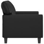 Casa si Gradina - Mobilier - Canapele si coltare - Canapele - Canapea cu 2 locuri, negru, 120 cm, piele ecologica - Infinity.ro