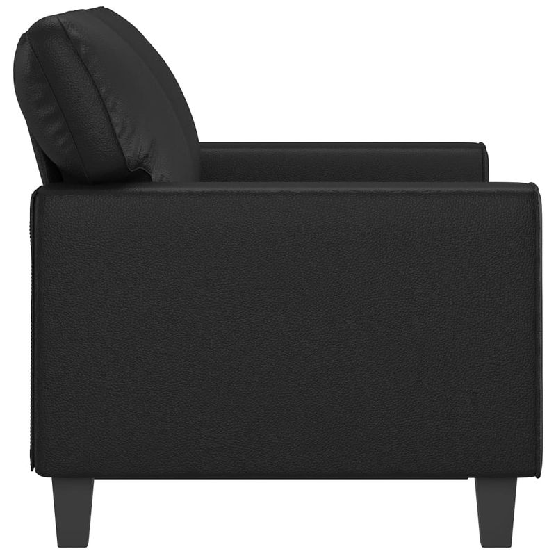 Casa si Gradina - Mobilier - Canapele si coltare - Canapele - Canapea cu 2 locuri, negru, 120 cm, piele ecologica - Infinity.ro