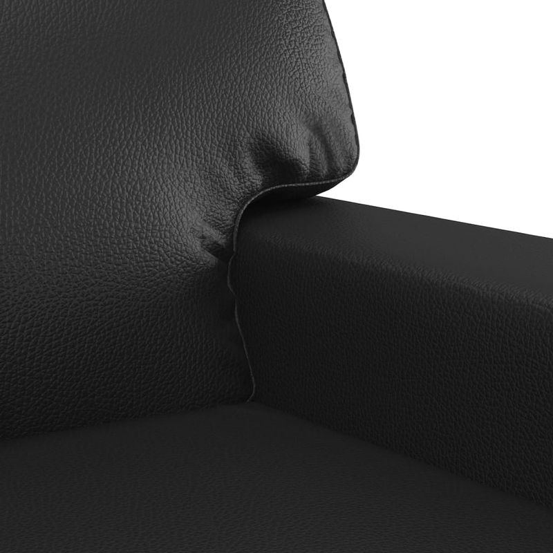 Casa si Gradina - Mobilier - Canapele si coltare - Canapele - Canapea cu 2 locuri, negru, 120 cm, piele ecologica - Infinity.ro