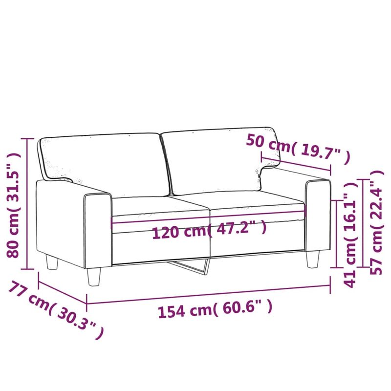 Casa si Gradina - Mobilier - Canapele si coltare - Canapele - Canapea cu 2 locuri, negru, 120 cm, piele ecologica - Infinity.ro