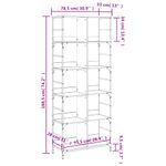 Casa si Gradina - Mobilier - Biblioteci si rafturi - Biblioteci - Biblioteca, stejar fumuriu, 78,5x33x188,5 cm, lemn prelucrat - Infinity.ro