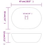 Casa si Gradina - Sanitare - Lavoar baie si accesorii - Lavoare si piedestale - Lavoar de blat, negru si portocaliu, 47x33x13cm, ceramica, oval - Infinity.ro