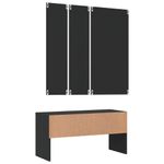 Casa si Gradina - Mobilier - Organizare si depozitare - Bancute - Set de mobilier pentru hol, negru, lemn prelucrat - Infinity.ro