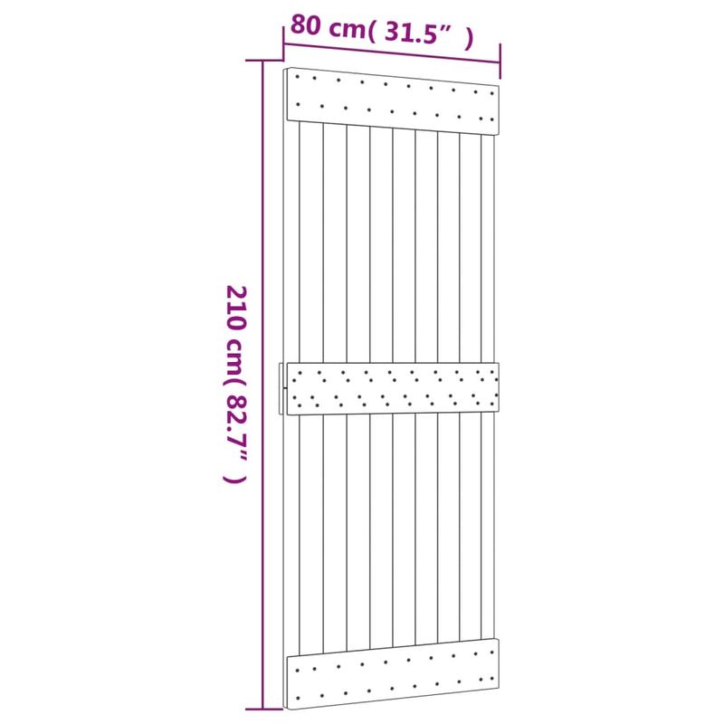 Casa si Gradina - Constructii - Usi interior, exterior si garaj - Usi interior - Usa glisanta cu set de feronerie 80x210 cm, lemn masiv de pin - Infinity.ro