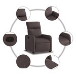 Casa si Gradina - Mobilier - Scaune si fotolii - Fotolii - Fotoliu rabatabil, maro inchis, material textil - Infinity.ro
