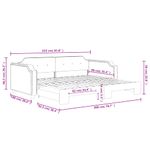 Casa si Gradina - Mobilier - Paturi si accesorii - Paturi - Pat de zi cu extensie, gri inchis, 90x200 cm, textil - Infinity.ro