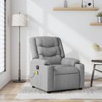 Ingrijire personala si Cosmetice - Sanatate si wellness - Articole wellness - Fotolii de masaj - Fotoliu de masaj rabatabil, gri deschis, textil - Infinity.ro